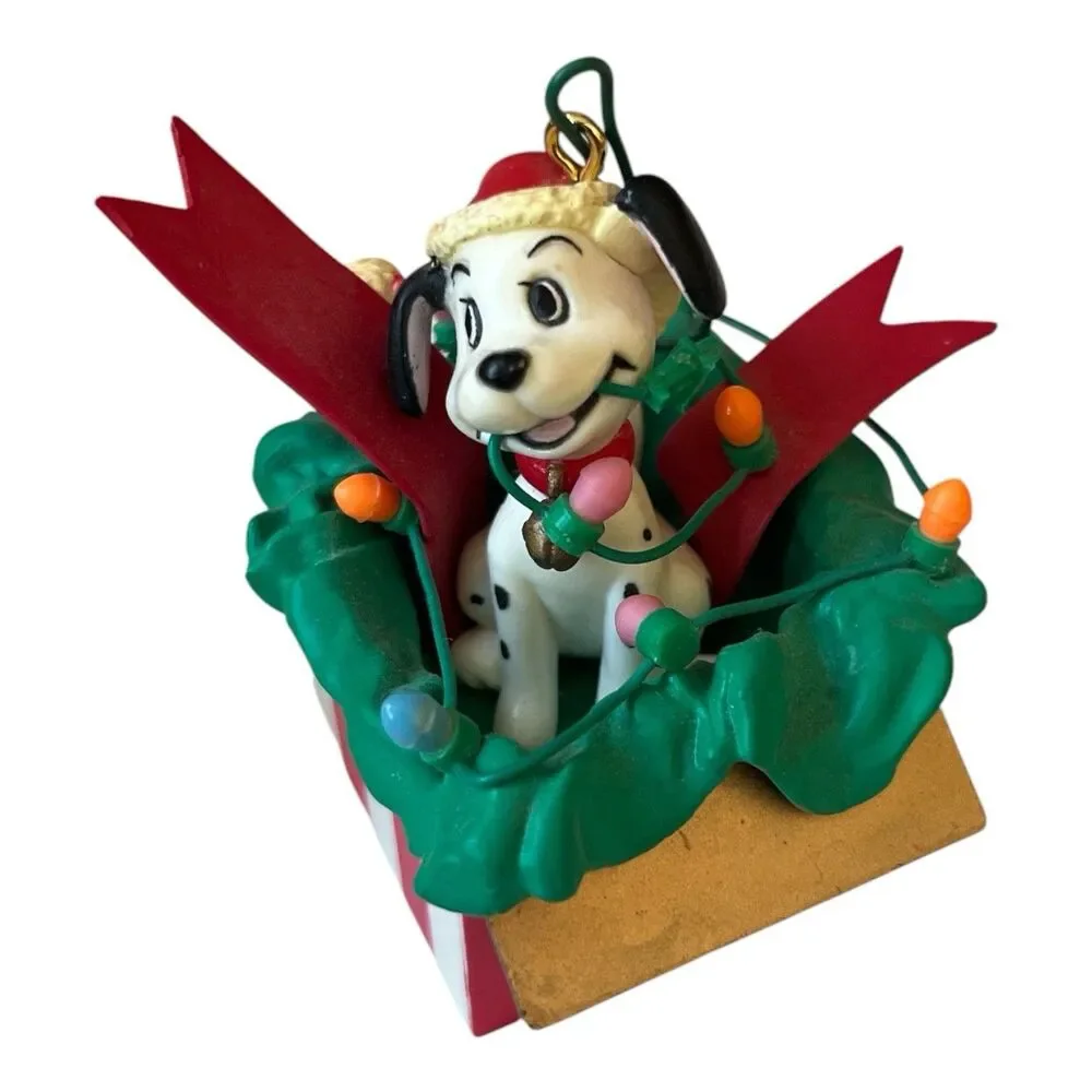 Vintage Enesco Disney's 101 Dalmatians Merry Mischief Christmas Ornament 1990